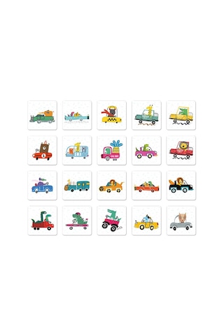 Hafıza Oyunu - Otomobiller Canlı Renkler