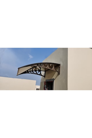 Plastik Ayak 6mm Levhalı Pratik Sundurma 100x120 Cm Antrasit Gri