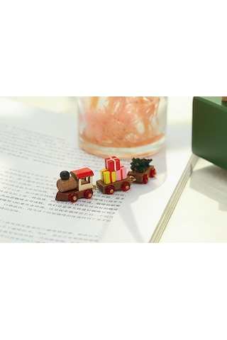 Novahub Noel Trenli Mekanik Müzik Kutusu - Kurmalı Hareketli Dekoratif Hediye, Küçük