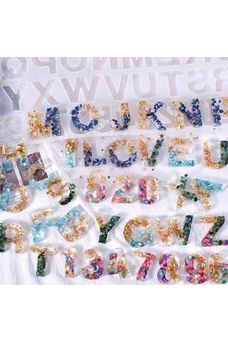 Deliksiz Kek Kalıbı Büyük Harfler Ve Rakamlar Kalıbı Silikon Çikolata Sabun Epoksi Reçine Kalıbı Goldcakes