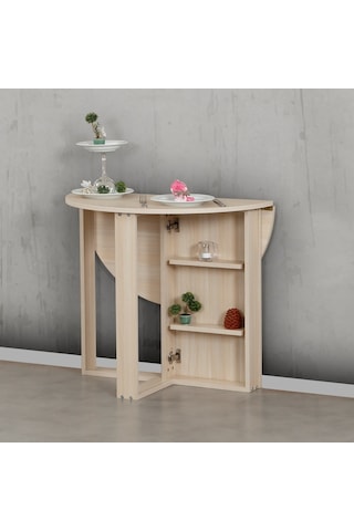 Pasifichome Middle Açılır Kapanır Mutfak Masası Meşe / Yuvarlak Yemek Masası