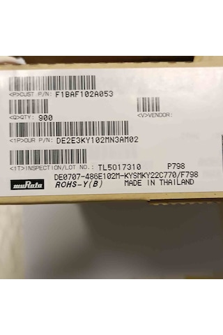 De2e3ky102mn3am02 1nf 250vac 7.5mm Seramik Kondansatör 100 Adet
