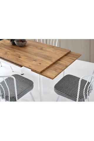 Erezogullari_Mobilya Smart Açılır Mutfak Masası Ve 4 Adet Sandalye Takımı 70*110Cm