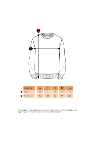 Toontoy Kız Çocuk Kar Taneli Kurabiye Baskılı Sweatshirt Kırmızı