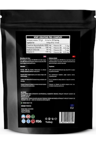 Wwp Creatine Monohydrate Powder, Kreatin Monohidrat Tozu - 300g Narenciye Meyveleri Aromalı. Portakal