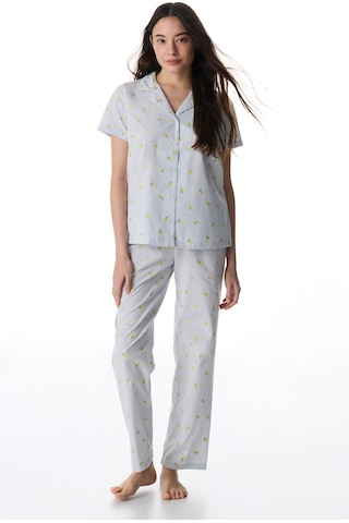 Penti Açık Mavi Lemons Gömlek Pantolon Pijama Takımı