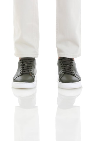 Hatemoğlu Haki Casual Bağcıklı Deri Sneakers 13211024c003 022 Haki