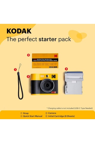 Kodak Mini Shot 3 Era Siyah Instant Fotoğraf Makinesi (Outlet)