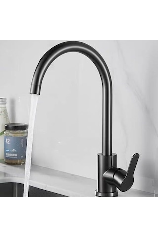 Mutfak Musluğu Döndürülebilir Sıcak Ve Soğuk Çamaşır Yıkama Lavabo Musluk, G Tek Soğuk Fırçalanmış Paslanmaz Çelik