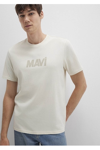 Mavi Logo Kum Erkek T-shirt M0612896-70134 Kum
