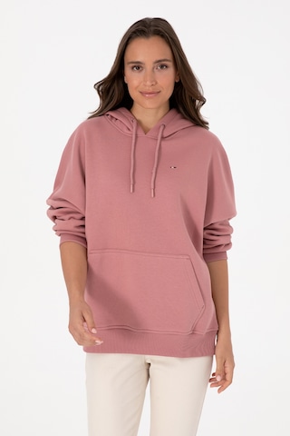 U.S. Polo Assn. Kadın Gül Kurusu Şardonlu Kapüşonlu Sweatshırt 50313567-VR221