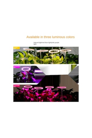 Pembe & Mor Tam Spektrum Led Büyüyen Işık İç Mekan Bitkileri, Yüksekliği Ayarlan Melek Halkası Otomatik Led Aydınlatmalar 56853255