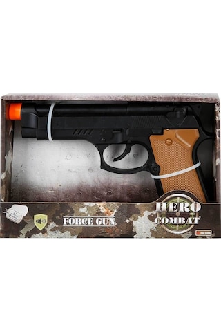 Hero Combat Sesli Asker Tabancası Ses Efektli, 20 Cm Oyuncak Silah