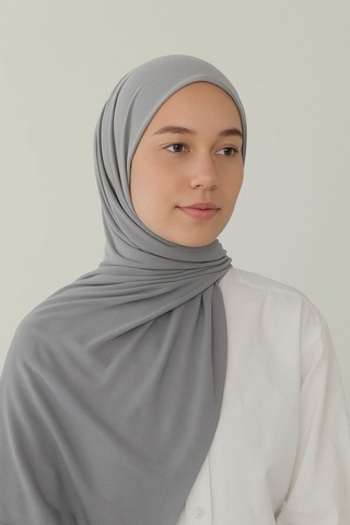 Mim Eşarp Enba Penye Pamuksu Şal Gri