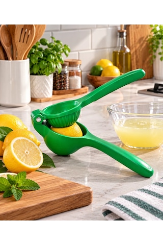 Tasarım Döküm Limon Sıkacağı Yeşil - Dayanıklı Narenciye Sıkacağı Renkli