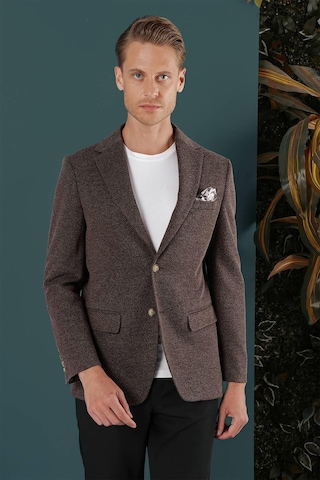 C 653 Slim Fit Kahve Spor Ceket Kahverengi