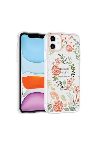 Apple Uyumlu iPhone 11 Kılıf Kamera Korumalı Desenli Zore Klip Kapak - Beautiful -