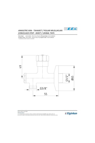 Eca Filtreli Ara Musluk 102111066