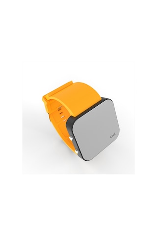 Cool Watch Saat - Siyah Led Kasa - Turuncu Kayış Unisex Pembe