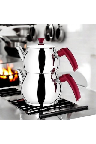 Viola Paslanmaz Çelik Çaydanlık Orta Boy 1,2 Lt/ 1,9 Lt