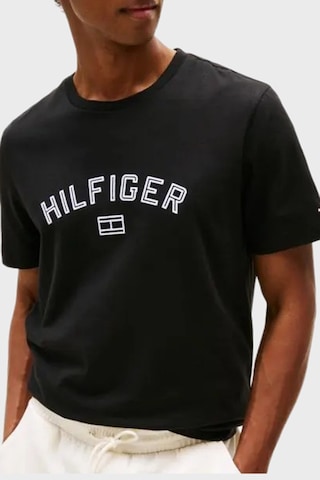 Tommyhilfiger Regular Fit Bisiklet Yaka Logolu Erkek T Shirt Siyah