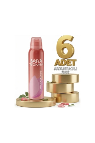 Safia Doğal Kadın Deodorant Taze Esinti 6x150 Ml