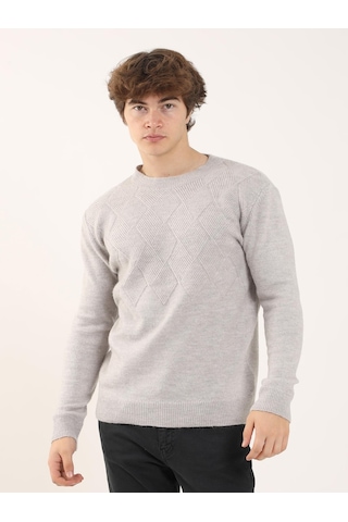 Dufy Gri Erkek Slim Fit O Yaka Triko - 97369 Gri