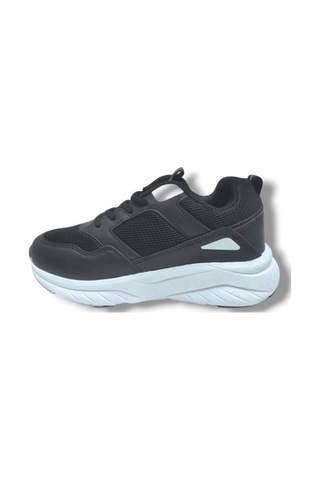 Queen Step 2110-25 Deri Anorak Anatomik Sneaker Siyah Beyaz 36-40 Siyah