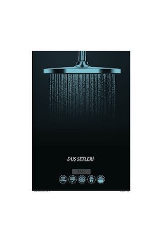Sukar Sürgülü Duş Seti Siyah Aqua Black Siyah