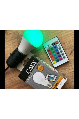 Ct 4058 9w Rgb Ampül Kumandalı RGB