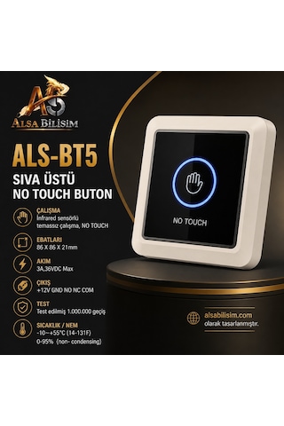 Als - Bt5 Sıva Üstü Temassız, Hızlı Ve Hijyenik Geçiş Kontrolü