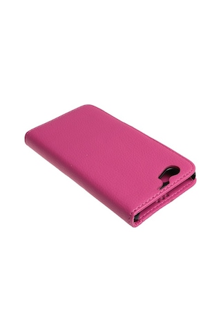 Xperia Z1 Compact İle Uyumlu Kılıf Yan Model Kartlıklı Cüzdanlı Pembe