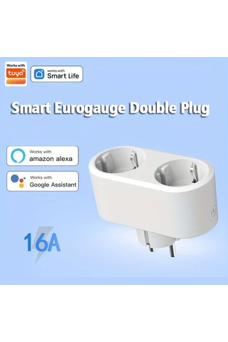 Motion003 1 Paket Avrupa Standartlı Çift Fişli Akıllı Ev Cihazı Ses Kontrolü Uzaktan İş