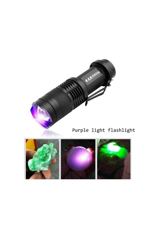 Uv Dedektörü Ultra Violet Led El Feneri Arka Işık 395nm Muayene Lambası Meşalesi Siyah
