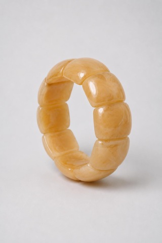 Bej Bubble Form Bileklik