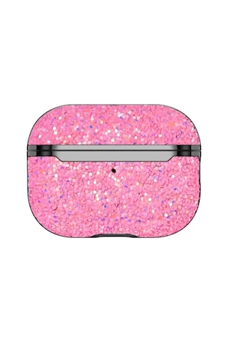 Onegif Apple Uyumlu AirPods 3 3.nesil Bright Simli Apple Uyumlu AirPods Kapak - Pembe Çok Renkli