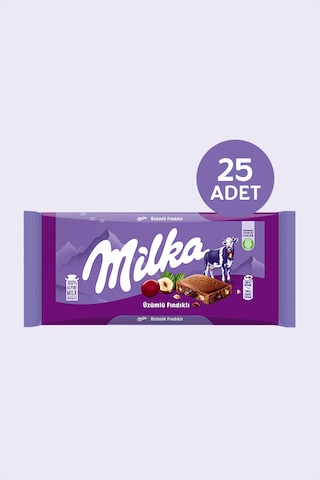 Milka Üzüm Fındık Tablet Çikolata 80 Gr X 25 Adet