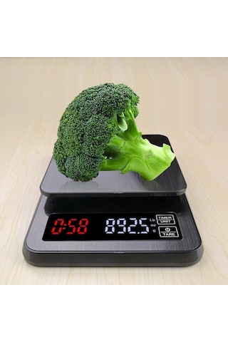 Tongxida Dijital Mini Terazi 10kg 0.1g Lcd Arkadan Aydınlatmalı Cep Elektrikli Ağırlık Gramları Siyah Siyah