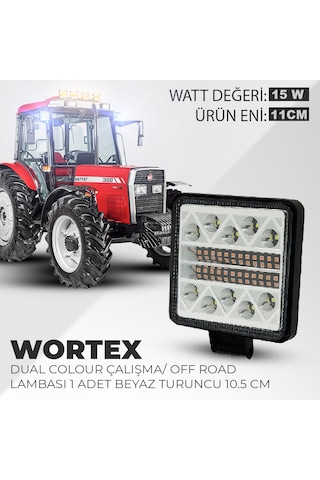 Dual Colour Wortex Çalışma Ve Off Road Lambası Beyaz-turuncu