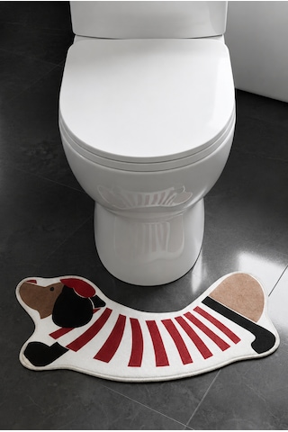 Chiliai Home 40x70 cm Dijital Kaymaz Yıkanabilir Banyo Paspası, Dogroll