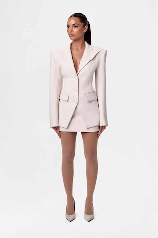 Aymer American Rag Cie Şık Fitted Blazer 94% Polyester - 6% Spandex, Ithal, Beden Seçenekleriyle 2023 Moda Mont Beyaz Xs