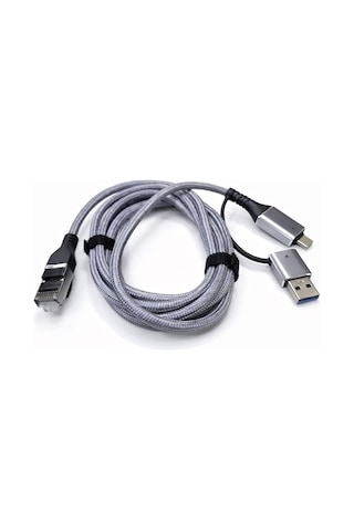 Usb 3.0 Ve Type C - Gigabit Ethernet Adaptörü 2in1 Usb 3.0 Type C 10/100/1000