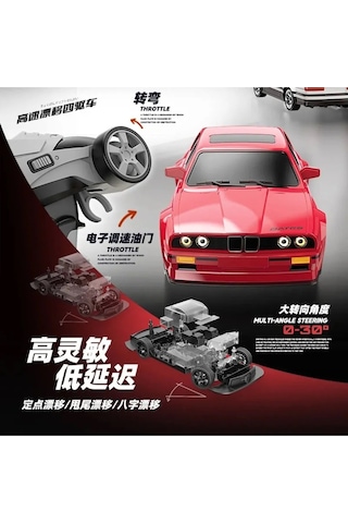Uzaktan Kumandalı 1:16 Bmw E30 Araba Full Fonksiyon Işıklı Drift Bmw E30 40 Km Hız Yapan E30