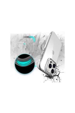 Zeyline Apple Uyumlu iPhone 14 Pro Max Zore Şeffaf Ultra İnce Airbag Tasarımlı Okka Kapak-renksiz