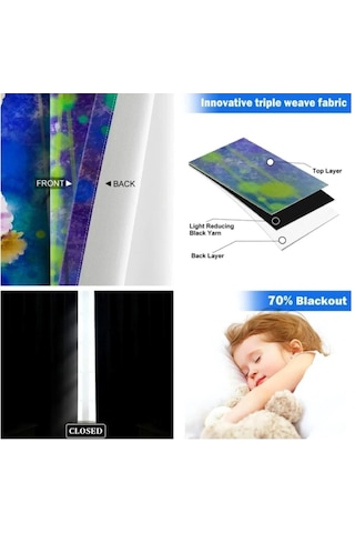 Özel Üretim Marka Uhd Dijital Baskı 240 280 Cm Çift Kanat Fon Perde Mikropetek Luxury Premium Kumaş Doku Manzara Deniz Deluxe Seri Gün Batımı Doğumu Oda Karanlığı Solmaya Dayanıklı Leke Tutmaz Sağlam Koyu Turkuaz