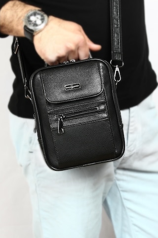 Bay Pablo C70 Siyah Çelik Kasalı El Ve Omuz Askılı Orta Boy Erkek