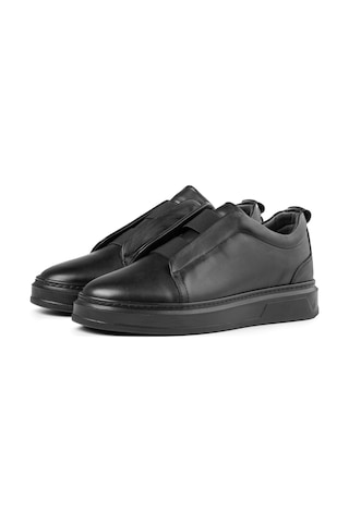 Ducavelli Espo Erkek Hakiki Deri Sneaker, Lastikli Sneaker, Hakiki Deri Sneaker, Erkek Sneaker Siyah