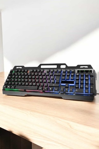 Led - 937 - Işıklı Oyuncu Klavye Usb Girişli Rgb Işıklı Q Klavye - Kmrsfres - Mouse