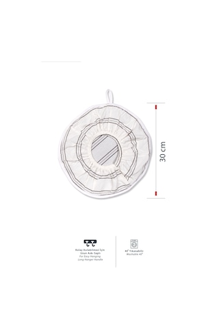 Şık Ve Pratik Demlematik: Pilav Demleme Örtüsü , Tencere Kapağı Bonesikrem Gri Çizgili