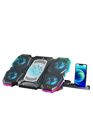 Blueforce Icecore Siyah 5 Fanlı Alüminyum 9-17 Inç Rgb Notebook Soğutucu Stand Sx-25rgb